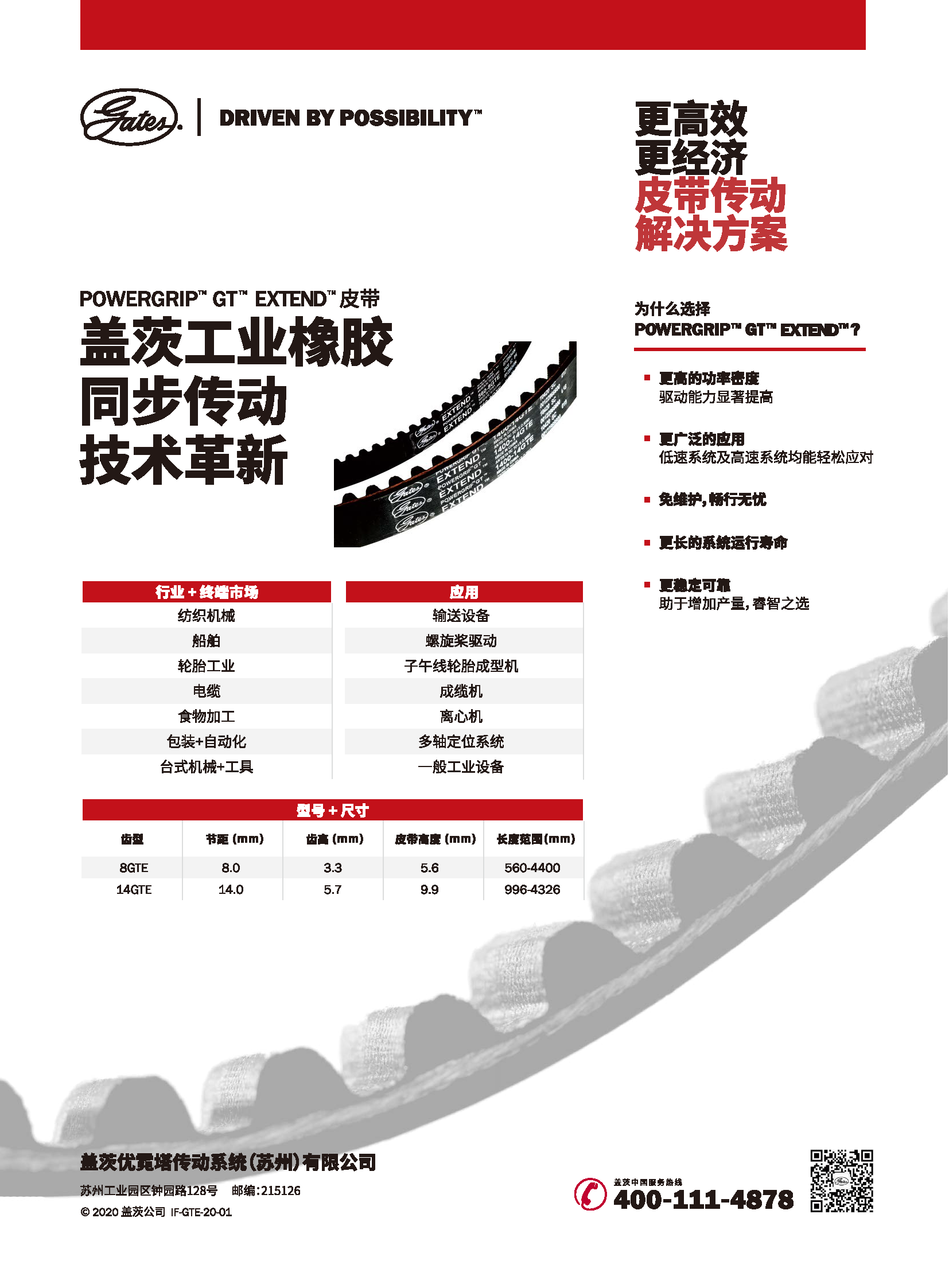 盖茨工业橡胶同步传动技术革新 